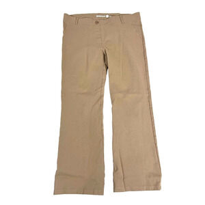 Betabrand Women XL Petite Brown Wide Leg Flat Front Stretch Mid Rise Yoga Pants